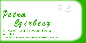 petra czirbesz business card